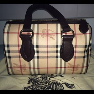 Burberry Small Haymarket Bowling Bag