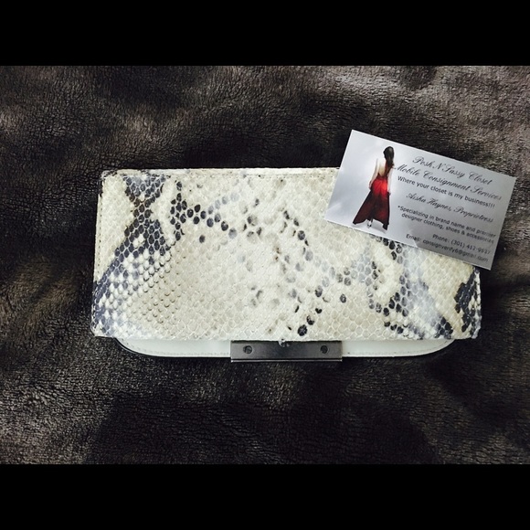 Coach leather python print wallet - Picture 2 of 3