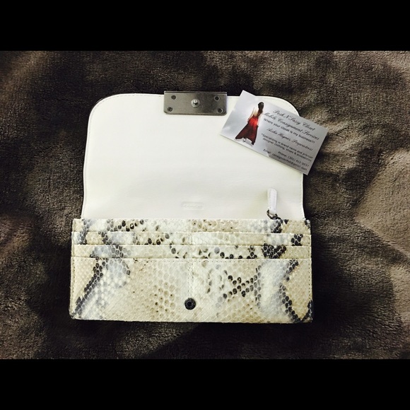 Coach leather python print wallet - Picture 3 of 3