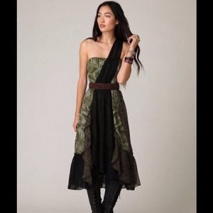 FREE PEOPLE Dress Festival Black Combo Dress, NWT