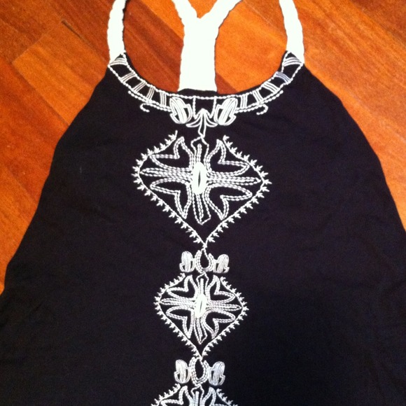 Forever 21 Tops - Striking B/W braided tank