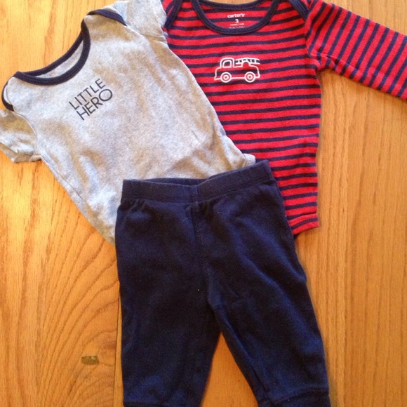 Boys fire truck theme outfit 🚨sold🚨