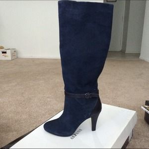 Alfani suede blue boots