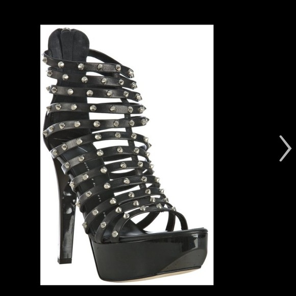 Giuseppe Zanotti Shoes - Giuseppe Zanotti Black Strappy Studded Sandals