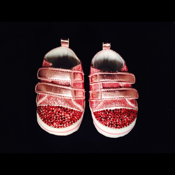 Infant size 2 pink glitter and bling shoes!
