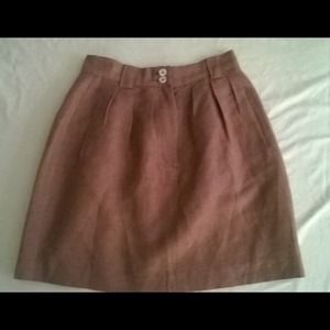 Brown Linen Skirt