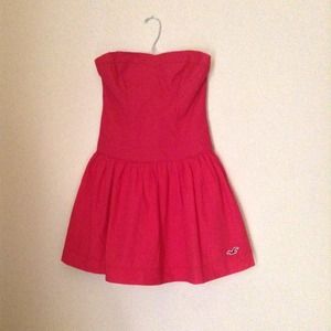NWOT Hollister Red Strapless Dress