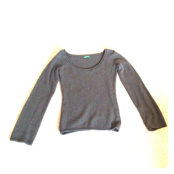 Benetton forest green sweater Small