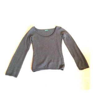 Benetton forest green sweater Small