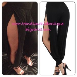 High split genie pants