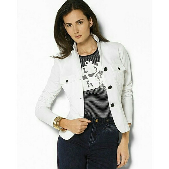 Lauren Jeans Co. Kamalia Twill White Blazer