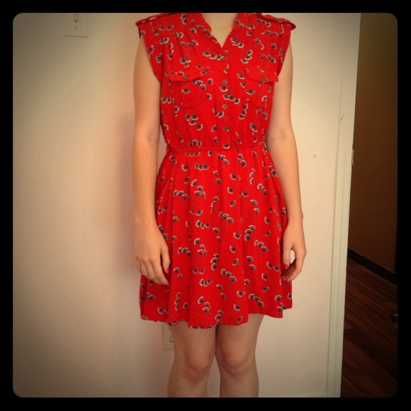 Red Floral Dress