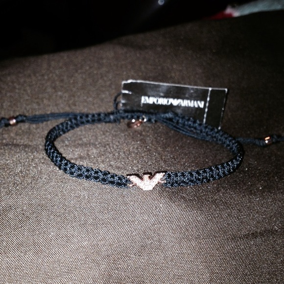 🎉SALE🎉NWT EMPORIO ARMANI black w/pave bracelet