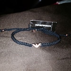🎉SALE🎉NWT EMPORIO ARMANI black w/pave bracelet