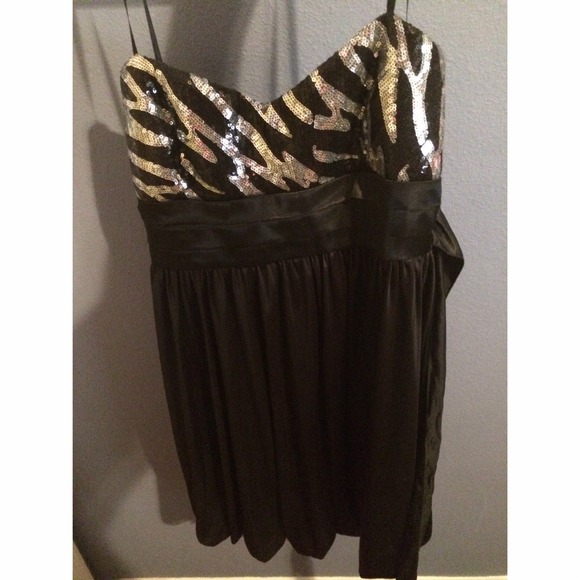 Zebra Sequined Dress
