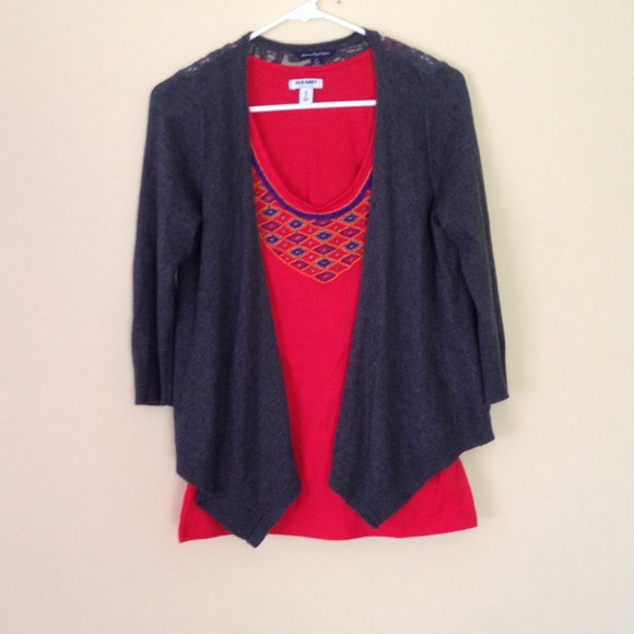 Beaded Red Tanktop - Picture 2 of 4
