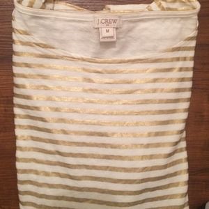 J crew gold striped top
