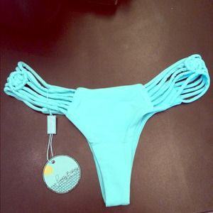 Frankie's Bikinis Willow Bottom Blue Size Small