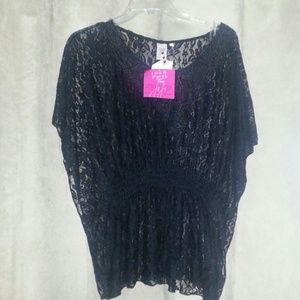 NEW Black lace top