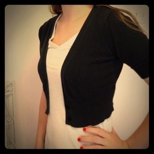 Cropped Short Sleeve Sweater