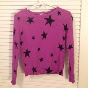 Purple Star Wool Sweater