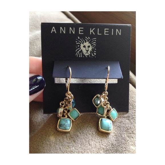 Anne Klein Turquoise Earrings - Picture 1 of 2