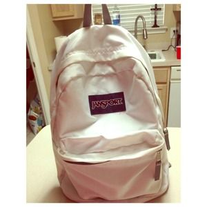 JanSport white backpack!