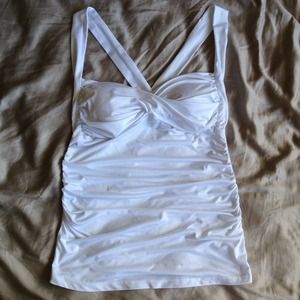 White tight fitting top