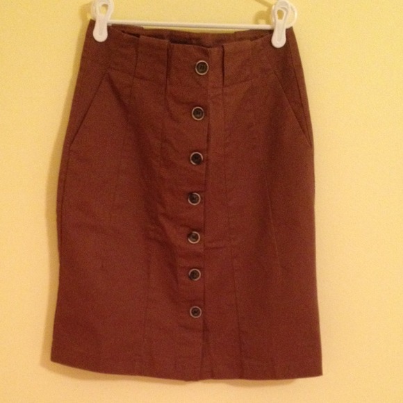 Zara Button-Front Skirt