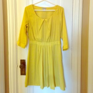 H&M yellow 3/4 sleeve dress