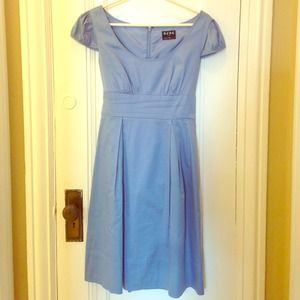 BCBG light blue cap sleeve dress with bow