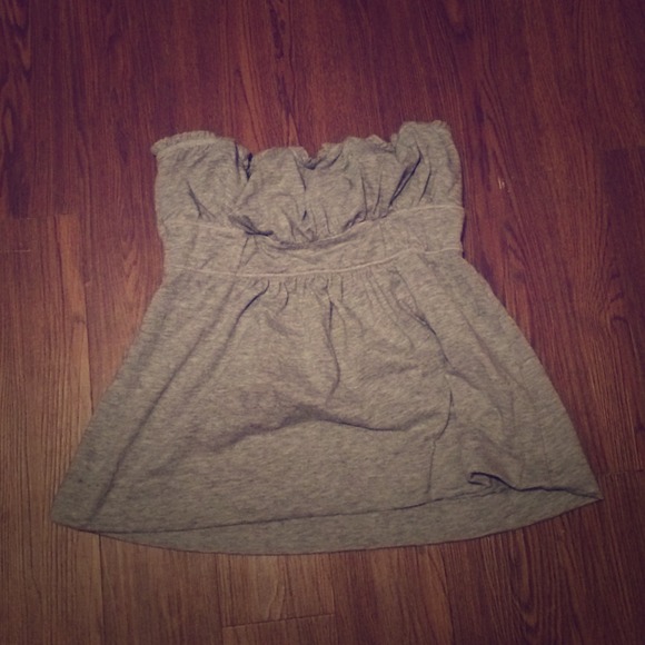 Hollister Strapless Grey Top