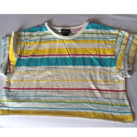 Wet Seal Striped Crop Top
