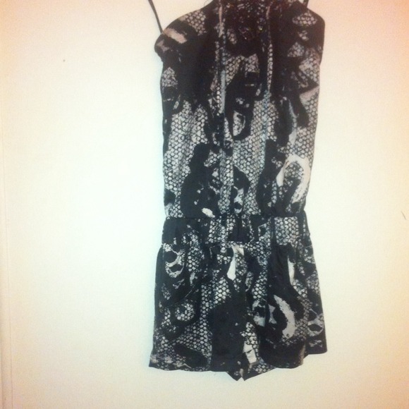 XOXO black and white romper
