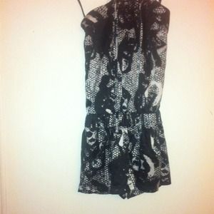 XOXO black and white romper