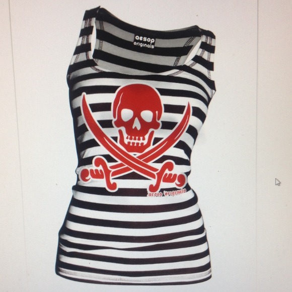 Striped Jolly Roger Tank