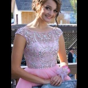Pink crystal beautiful Sherri hill formal dress
