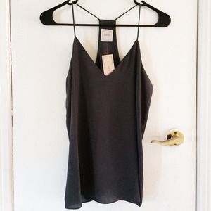 Grey Chiffon Tank