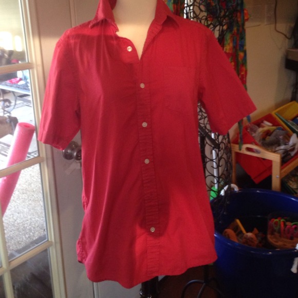 Men's small old navy coral button down shirt