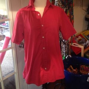 Men's small old navy coral button down shirt