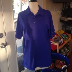 Men's blue Oakley golf shirt size small
