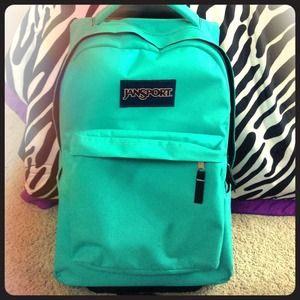 Baby blue JanSport roller/backpack