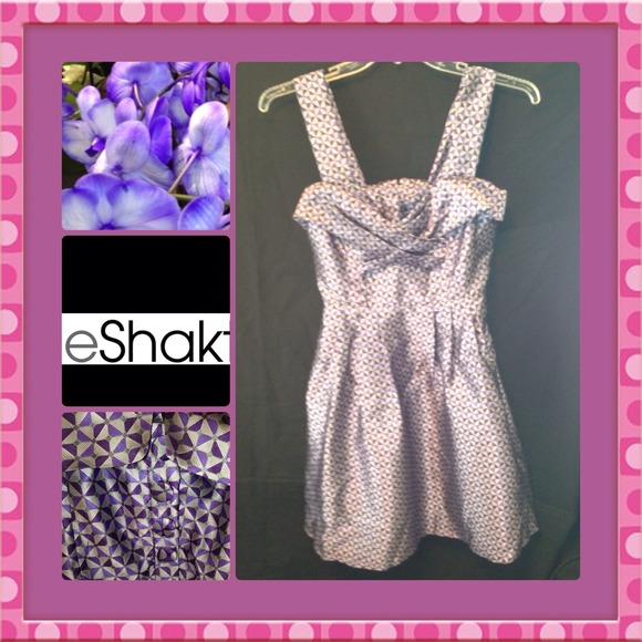 Purple graphic print eShakti dress NEW