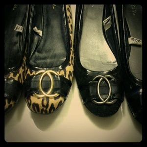 Cheetah and Black flats
