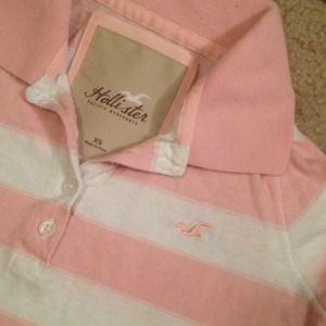 Hollister collared striped shirt .