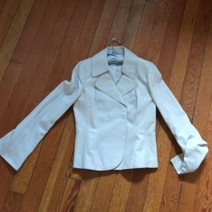 Gorgeous White Leather Jacket