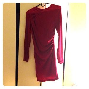 Red hot, brand new, fitted silk DVF cocktail dress