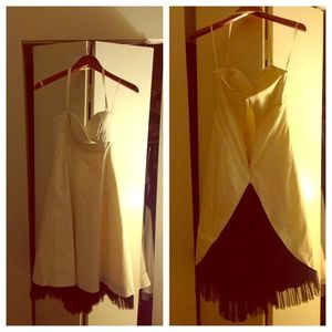 One of a kind, never worn BCBG cocktail w bustle.