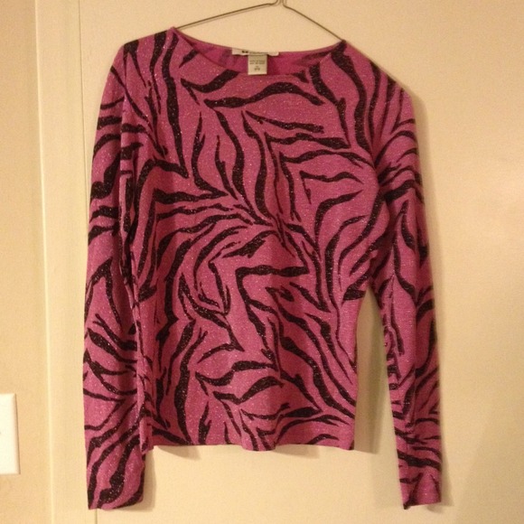 Zebra print long sleeve top