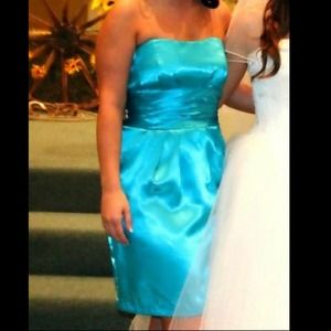 Turquoise bridesmaid dress